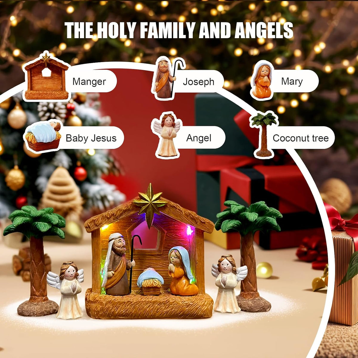24-Day Nativity Advent Calendar – 25-Piece Christmas Nativity Scene Set for Family Holiday Countdown & Faith-Filled Gift