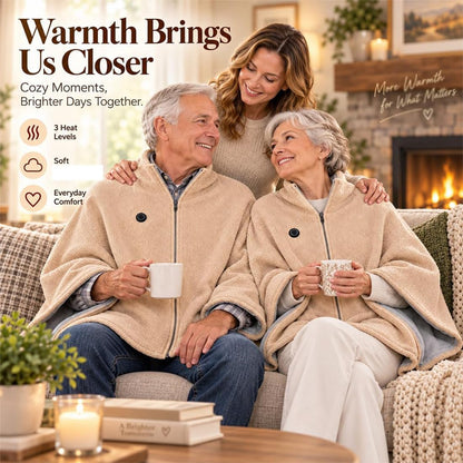 🔥 Wearable Heated Blanket – Cozy Hands-Free Warmth