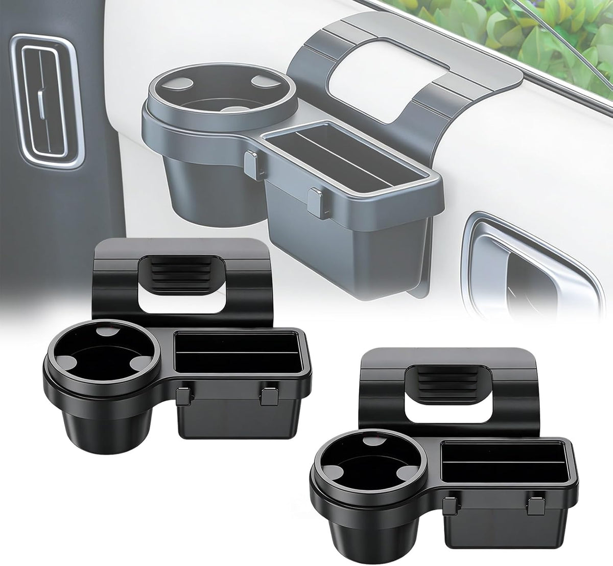 Drink Holder, Car Gap Storage, Drop / Vibration Prevention, Car Drink Holder, Cup Fixed, Storage Space, 4 in 1 Accessories, Cup Holder, Side Window, Interior Parts, Compatible with Jimney Nomad 74w