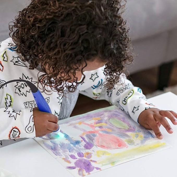 HAPPINESS WRAPPED IN CUTENESS Magic Water Coloring Drawing Set with Light-Up Brush | Reusable Paint Pad Art Kit for Kids | Creative Learning & DIY Painting Toy