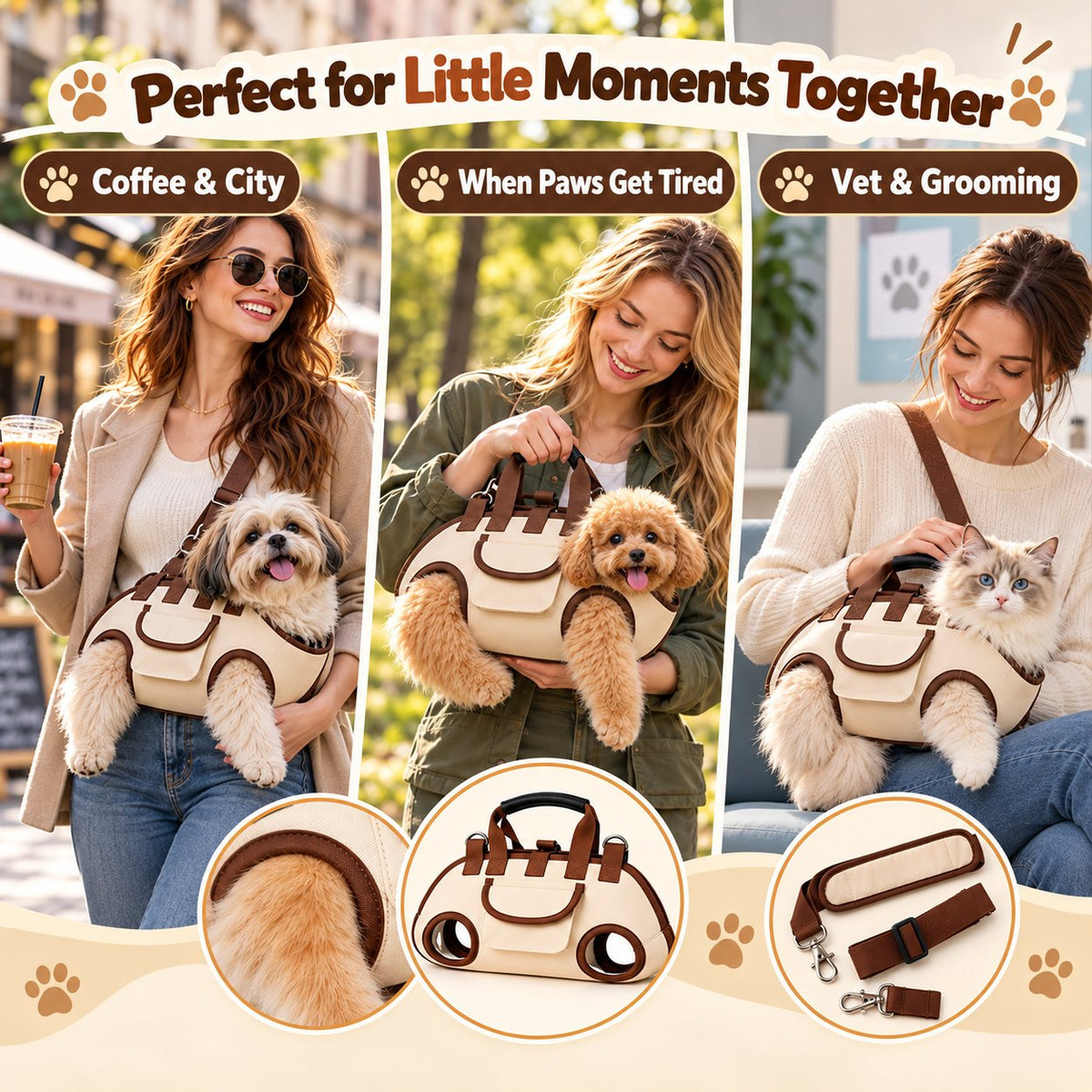 🔥Last Day 50% OFF– 😽Hands-Free Pet Sling & Harness Carrier 🐾🐶