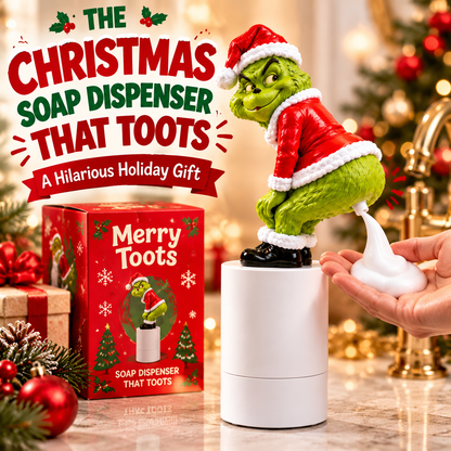 Merry Toots Christmas Soap Dispenser – Funny Foaming Hand Soap Dispenser & White Elephant Gift