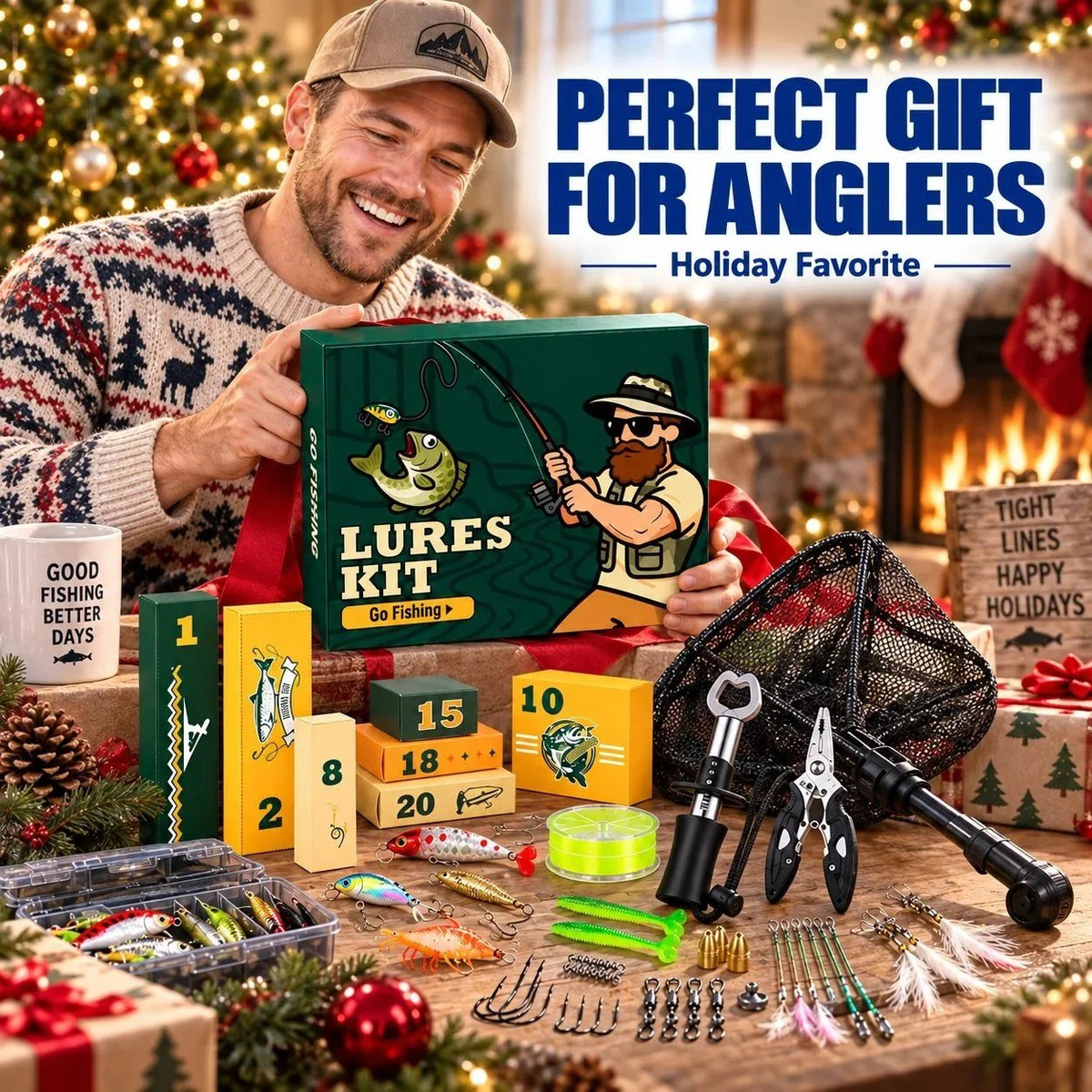 FISHING ADVENT CALENDAR -24 Days of Angler's Christmas Advent Calendar🎣