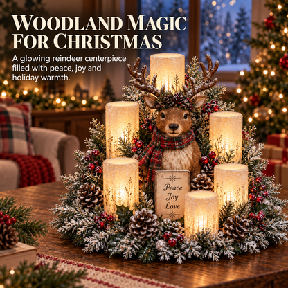 ✨✨LED Santa Christmas Table Centerpiece with Flameless Candle Lights