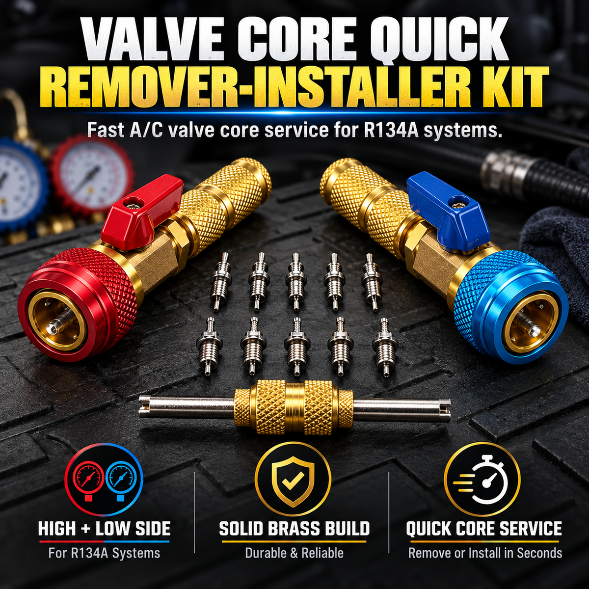 Hot sales🔥R134A Valve Core Remover & Installer Kit – A/C Service Tool Set