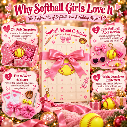 Softball Advent Calendar – 24 Days of Softball Surprises for Girls