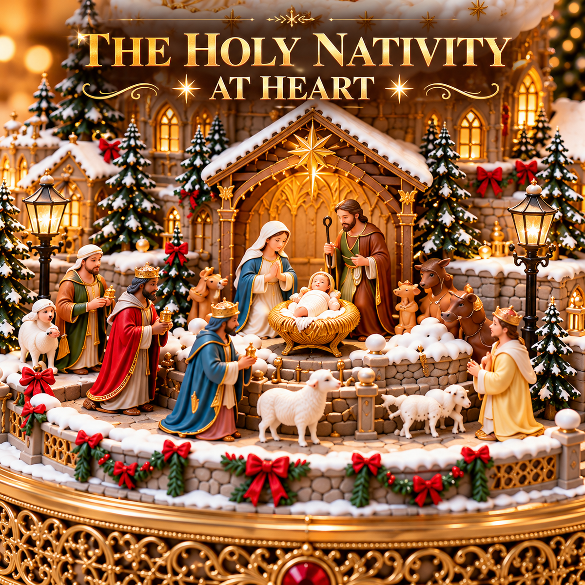🔥 LAST DAY 48% OFF 🔥 Heavenly Angel Choir | Lighted & Rotating Christmas Nativity Village-USB-C Rechargeable