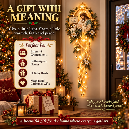 ⏳ Last Day 49% OFF – ✝️ Nativity Starfall Wall Light | Warm Golden Bethlehem Glow for Christmas Walls & Faith-Filled Homes ⭐