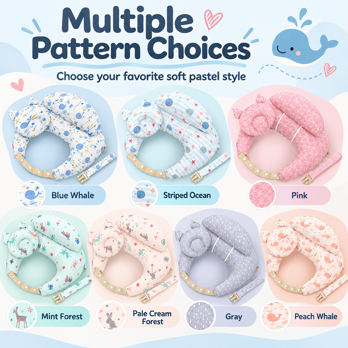🔥Last Day 50% OFF-Ergonomic Nursing Pillow with Adjustable Shoulder Strap – Comfortable Breastfeeding & Bottle Feeding Support for New Moms