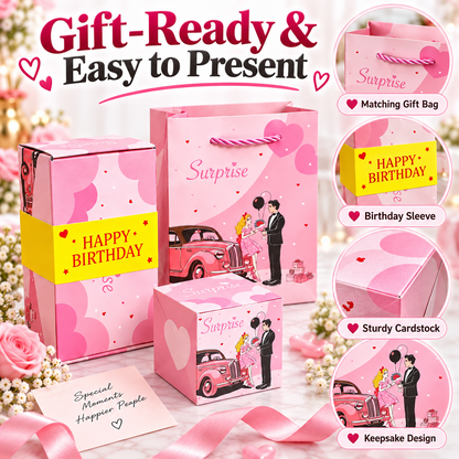 20-Layer Surprise Explosion Gift Box – Pop-Up Cash Gift Box with 4 Flying Butterflies for Birthdays, Anniversaries & Celebrations