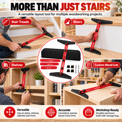 Adjustable Stair Tread Template