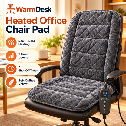 Heated Office Chair Pad – 3 Heat Levels, Digital Display & Auto Shut-Off