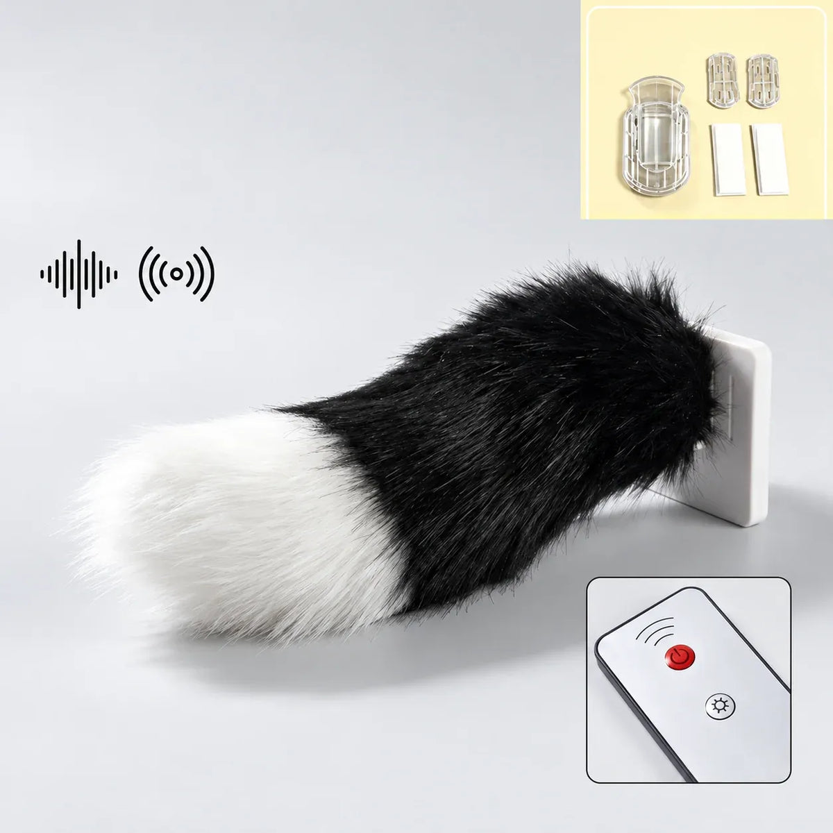 🐾 Remote-Controlled Wagging Car Tail 🚗 | Funny Fluffy Tail for Trucks & SUVs ✨