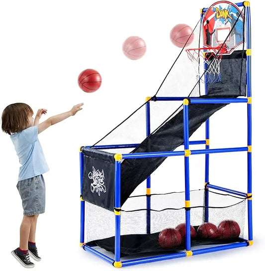 Arcade Basketball Hoop Set for Kids – Adjustable Indoor & Outdoor Basketball Game with Automatic Ball Return