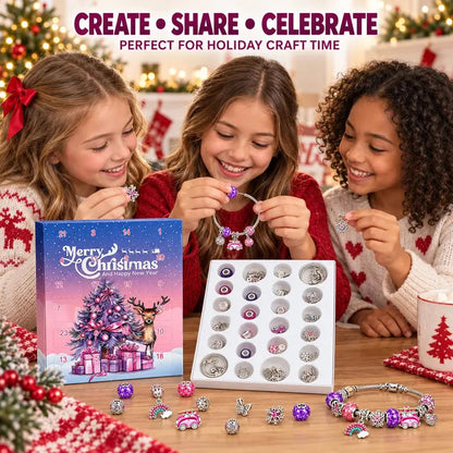 🔥Last day 50% OFF🎄24-Day Christmas DIY Charm Bracelet Advent Calendar🎁