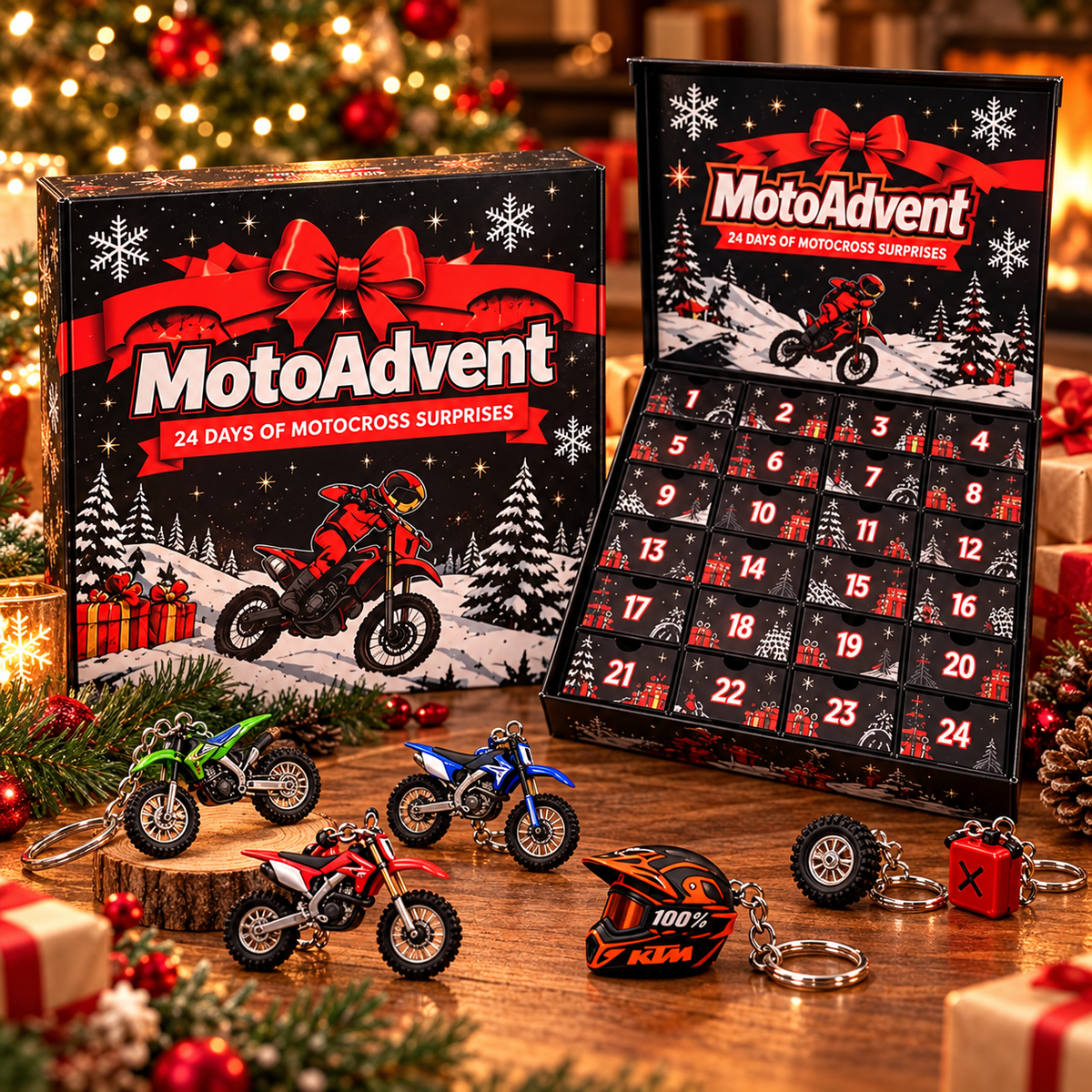 🏍️ Motocross Advent Calendar 2026 🎄 24 Days of Dirt Bike Surprises 🏁 Christmas Gift for Racing Fans 🎁