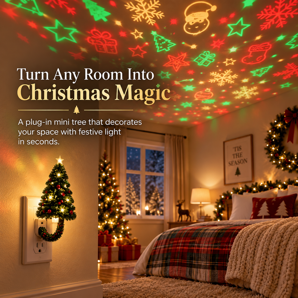 🎄🎄Christmas projection light😍