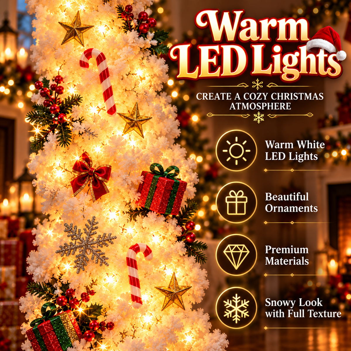 Stuck Santa Lighted Christmas Wall Tree – 4.9 FT Upside-Down Santa Chimney Decor