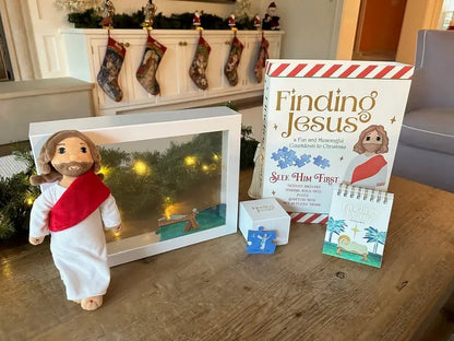 🎄 24-Day Finding Jesus Advent Calendar – Plush Doll, Bible Verses & Puzzle Set ✝️