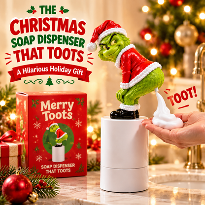 Merry Toots Christmas Soap Dispenser – Funny Foaming Hand Soap Dispenser & White Elephant Gift