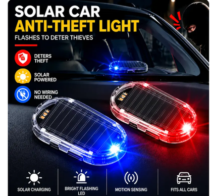 Hot sales🔥2-Pack Solar-Powered Simulated Car Alarm Lights