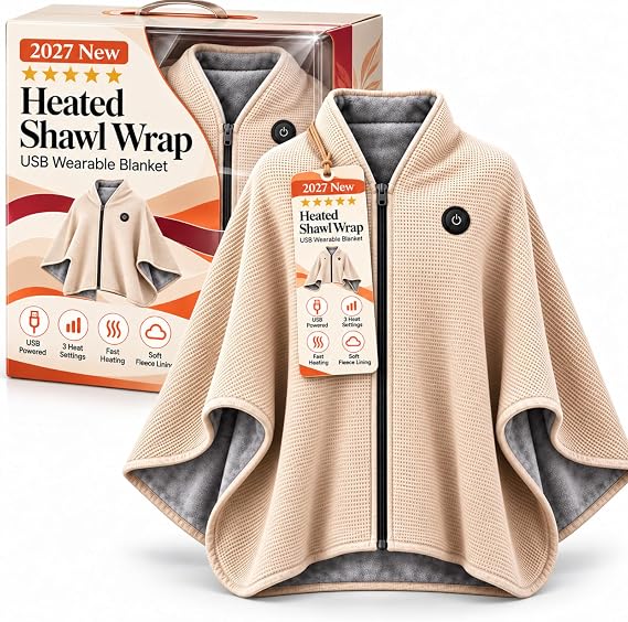 ❄️ Limited-Time Promotion 50% OFF Heated Wearable Blanket – Stay Warm at Your Desk Without Bulky Layers