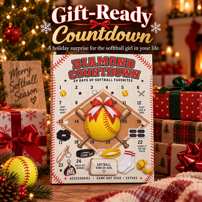 🥎 24-Day Softball Advent Calendar 🎄 | Daily Surprises & Game-Day Accessories for Softball Girls 🎁