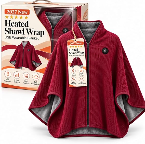 ❄️ Limited-Time Promotion 50% OFF Heated Wearable Blanket – Stay Warm at Your Desk Without Bulky Layers
