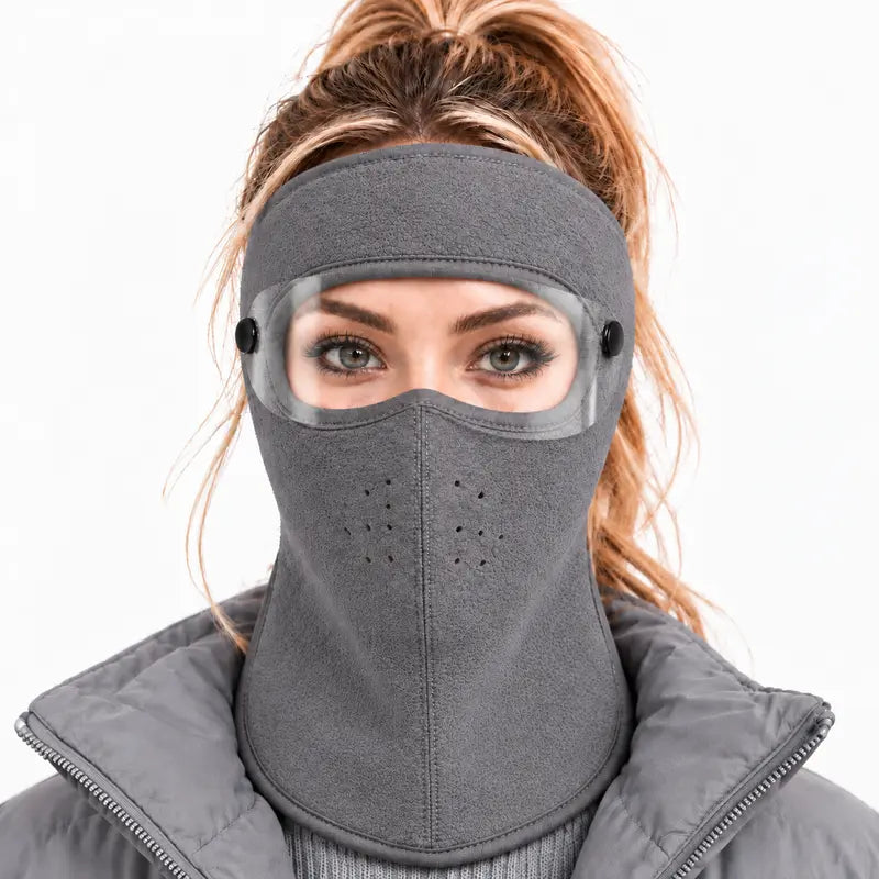 🔥Last Day 50% OFF – Fleece-Lined Winter Balaclava with Detachable Goggles – Wind-Resistant Face & Neck Cover for Cycling, Skiing & Outdoor Activities