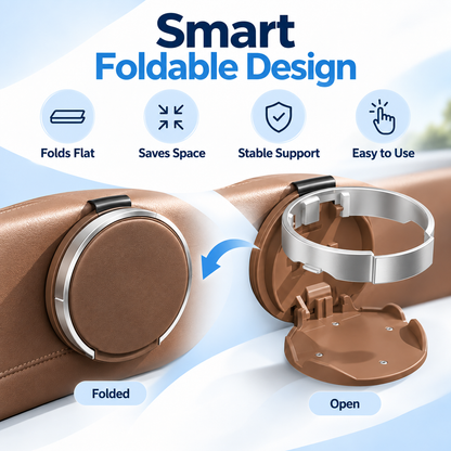 Hot sales🔥Universal Foldable Car Cup Holder with Hook