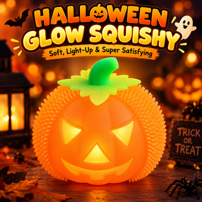 🎃 Squeeze the Pumpkin. Light Up the Fun! 🎃Soft • Squishy • Glowing • Made for Halloween Fun