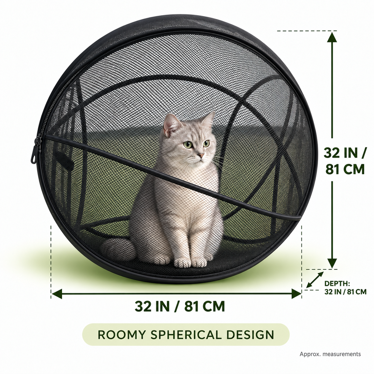 🔥Last Day 50% OFF-Pop-Up Mesh Cat Playpen – Roomy 32-Inch Indoor & Outdoor Enclosure