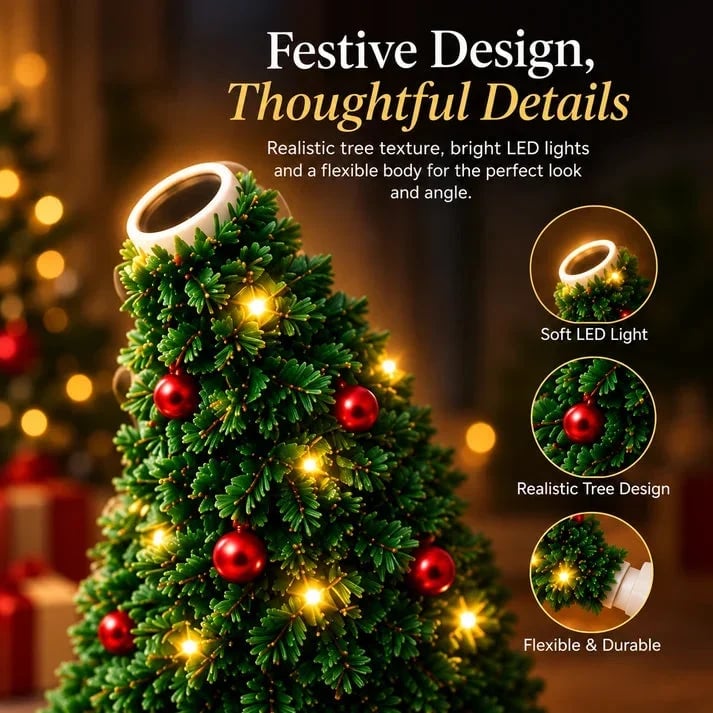 🔥Dernier jour – 49 % DE RÉDUCTION 🔥 Projecteur USB en forme de sapin de Noël magique – Lampe d’ambiance festive pour les fêtes