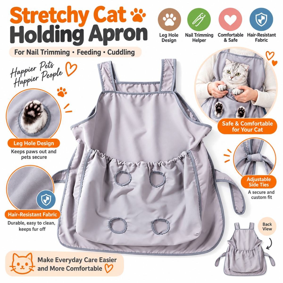 Hot sales🔥Cat Holding Apron with Paw Openings