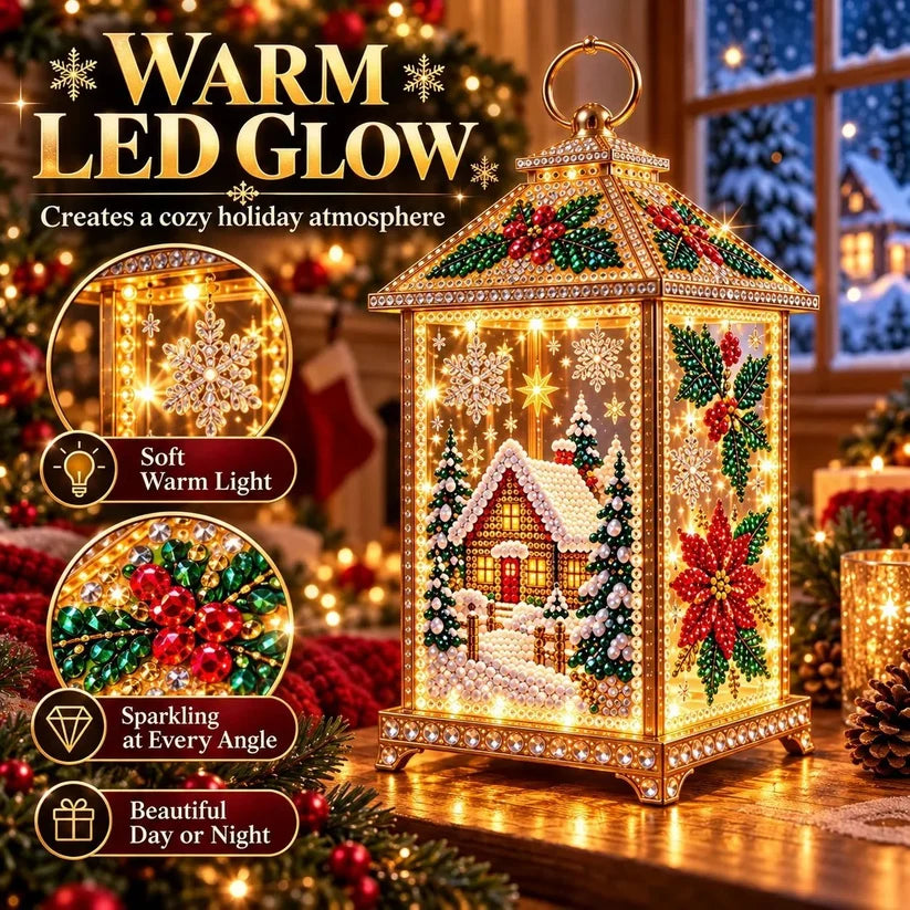 DIY Light-Up Diamond Art Lantern