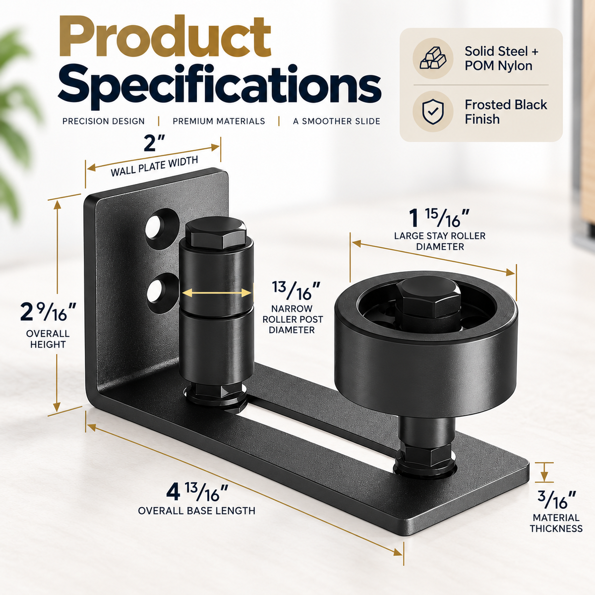 Hot sales🔥Adjustable Barn Door Floor Guide – Wall-Mount Stay Roller, No Floor Drilling