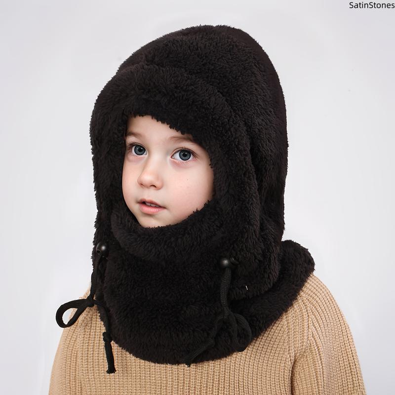 Kids Fleece Balaclava & Neck Warmer – Cozy Winter Hood for Ages 3–10