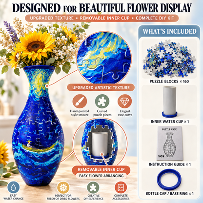 🔥Last Day 50% OFF-✨3D DIY Puzzle Vase – 11 Creative Designs, Decorative Flower Vase & Craft Gift