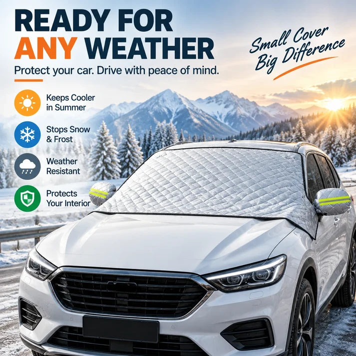 🛡️❄️Sun, Snow & Frost Protector for Cars🚗 Magnetic Windshield Cover – Suitable For SUVs & Trucks