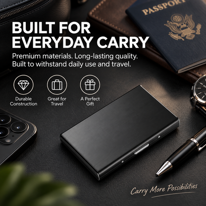 🔥Men's Minimalist RFID Blocking Metal Card Holder Wallet