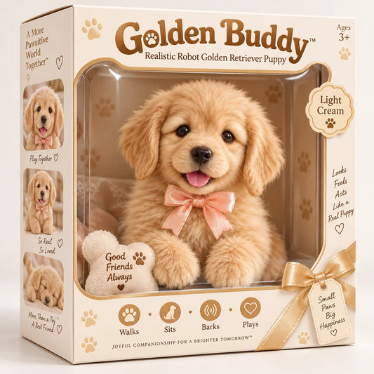 🎄 49% de descuento – Cachorro Golden Retriever robótico realista