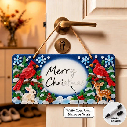 ⏳ Last Day 49% OFF – 🎄 Beginner-Friendly DIY Sea Glass Christmas Hanging Sign Kit | 8 Festive Designs with Handwritten Personalization ✍️