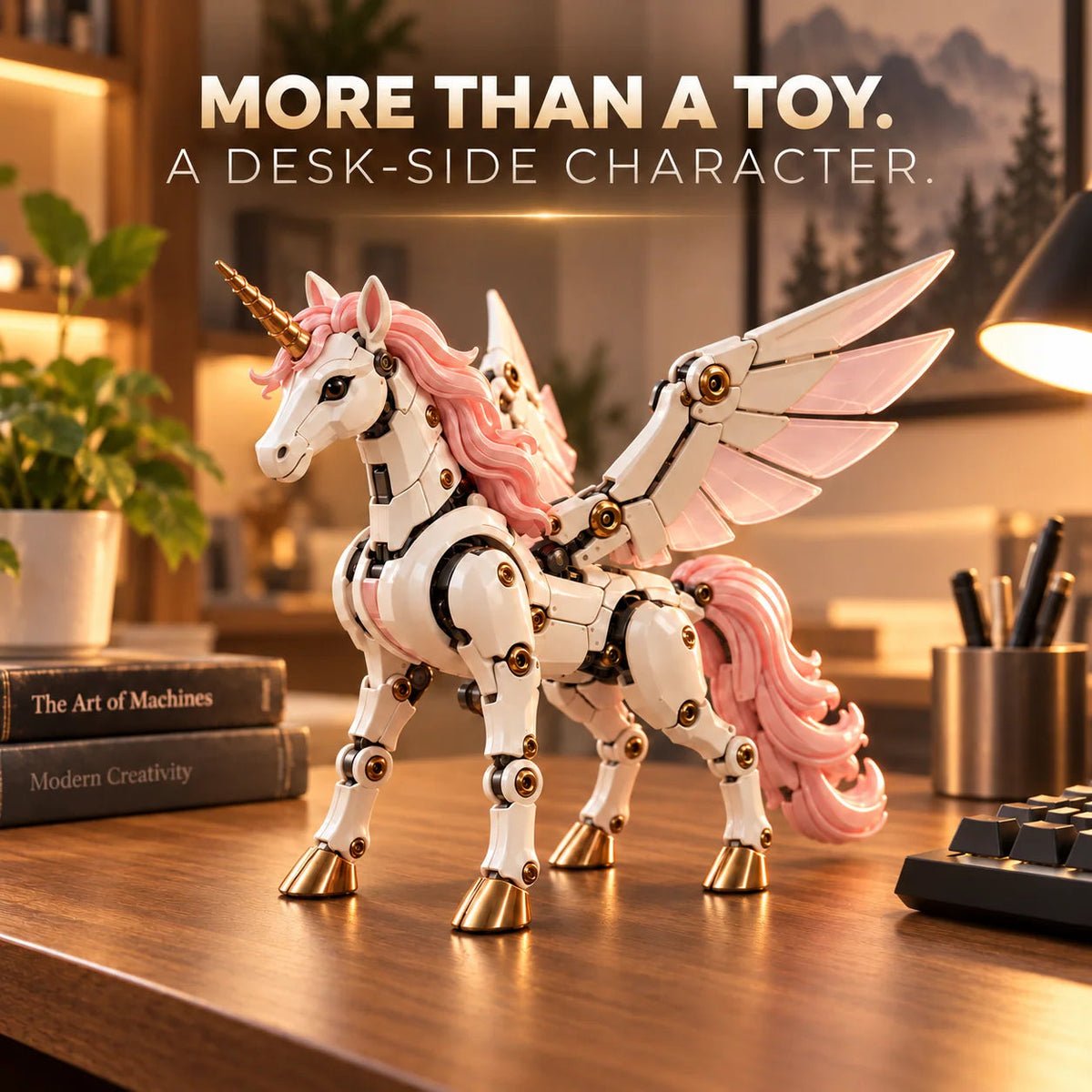 🔥Last Day 50% OFF🦄 2-in-1 Transforming Mechanical Unicorn Egg – Winged Fantasy Figure