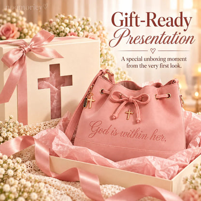 🔥Last Day 50% OFF-💕 Faith-Inspired Bucket Bag – God Is Within Her Handbag