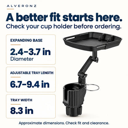 Universal 360° Swivel Car Cup Holder Tray