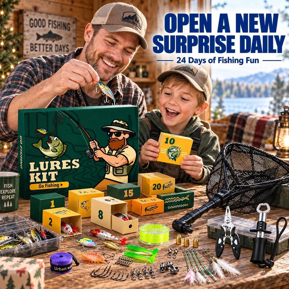 FISHING ADVENT CALENDAR -24 Days of Angler's Christmas Advent Calendar🎣