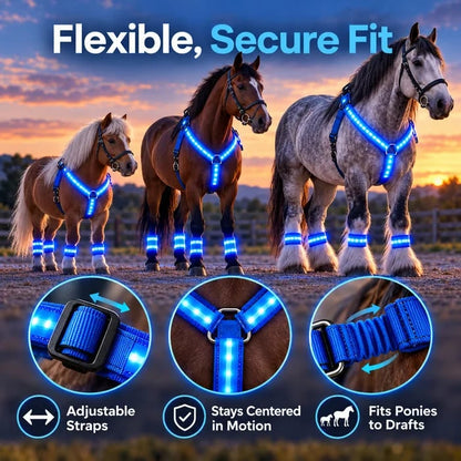 🔥HOT SALE 49% OFF - 🌟 LED Equestrian Glow Safety Kit | Ride Safely Beyond Sunset 🐎
