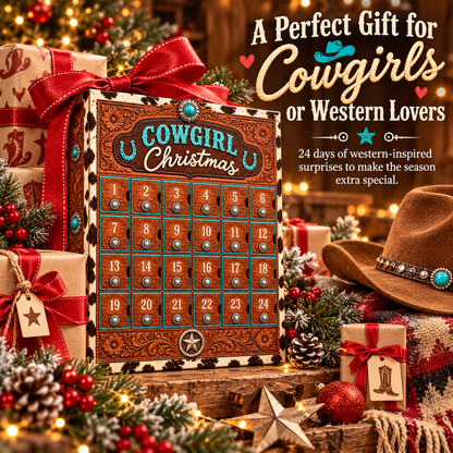 Cowgirl Christmas Advent Calendar – 24 Western-Inspired Surprises with Turquoise-Style Jewelry, Accessories & Keepsakes