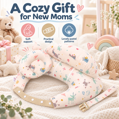 🔥Last Day 50% OFF-Ergonomic Nursing Pillow with Adjustable Shoulder Strap – Comfortable Breastfeeding & Bottle Feeding Support for New Moms