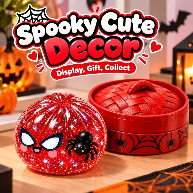 Halloween Spider Squishy Dumpling Toy – 3.35-Inch Slow-Rise Sensory Fidget